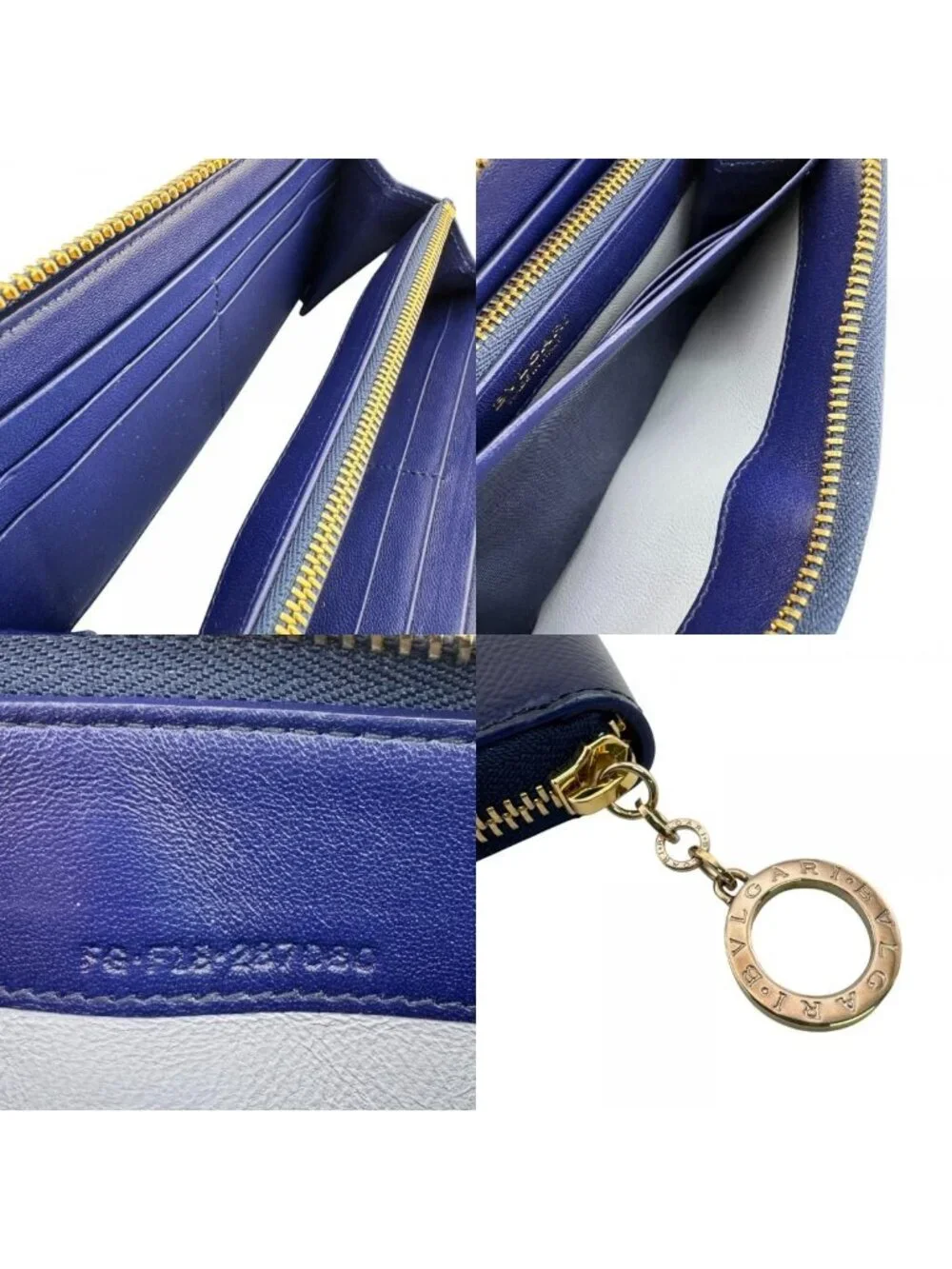 Bvlgari Zip Around Circle Logo Wallet